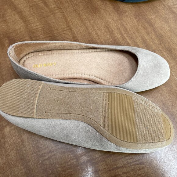 Old Navy Tan Round Toe Flats Size 6 - Picture 1 of 1